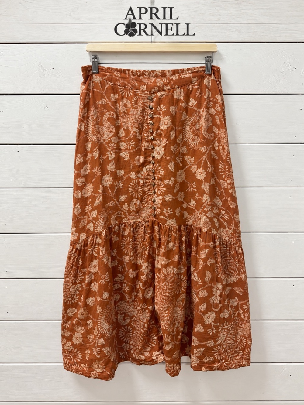 April Cornell Floral Maxi Skirt – Size L